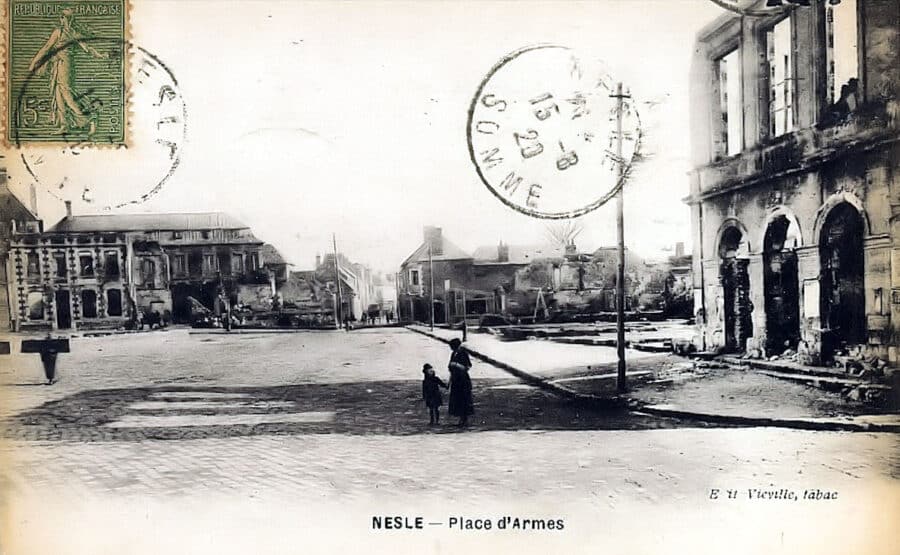 Nesle, 1918